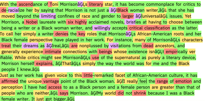 Passage written by a human