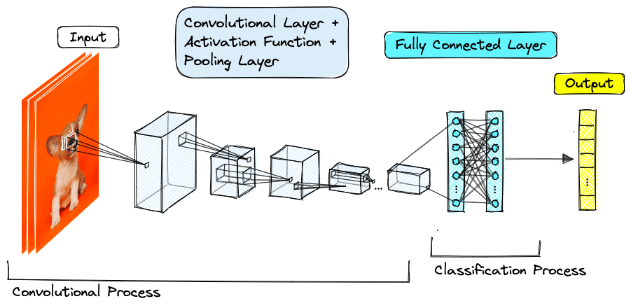 Typical architecture of a CNN