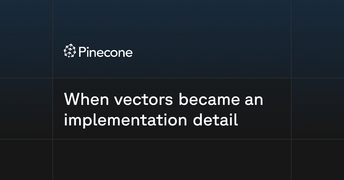 When vectors became an implementation detail