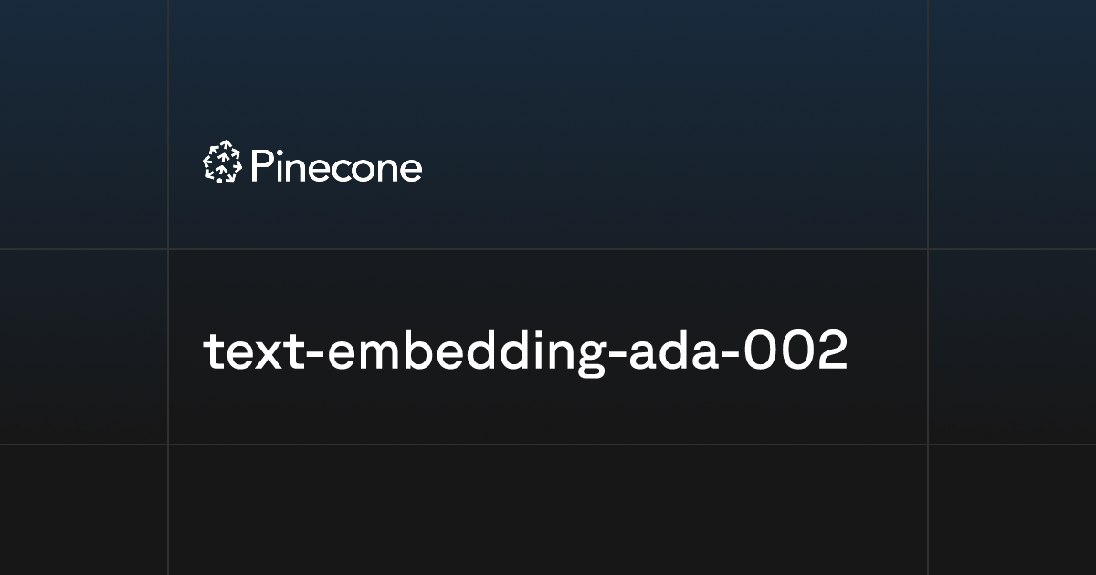 text embedding ada 002 models